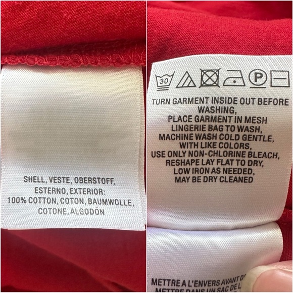 Anthropologie Maeve Shirt Dakota Buckle Wrap Top Short Sleeve Red Petite MP - Picture 7 of 11